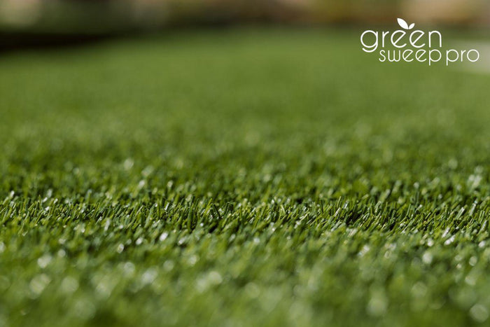 Freshly cleaned artificial grass